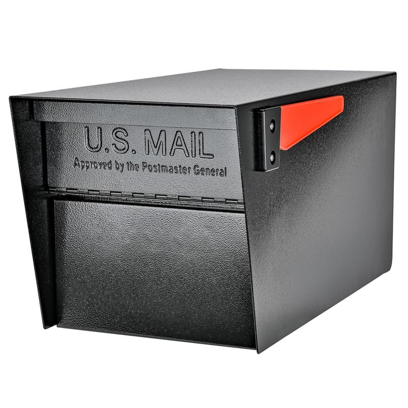 Mail Boss Mail Manager Rear-Locking Street Safe, 11-1/4inH x 10-3/4inW x 21inD, Black MPN:7526