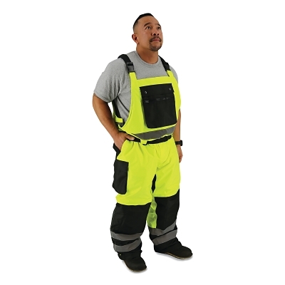 Insulated Bib Hv Ylw/Blkbtm Class E M MPN:75-2357/M