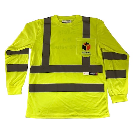 Long Sleeve Hi-Vis Reflective, 3, R, Polyester, Yellow, 6XL MPN:75-5355-GRA SS20-6XL