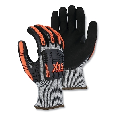 X-15 Cut Resistantimpactglove Med Orng/Gray/Blk MPN:35-5575/M