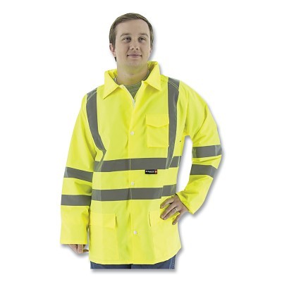 Rain Jacket Pu Hv Yellow Class 3 X5 MPN:75-1351/X5