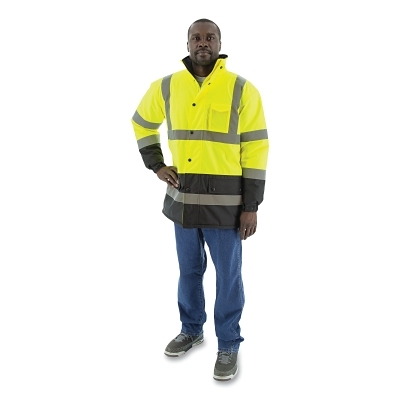 Parka Lined Hi Vis Yellow Class 3 L MPN:75-1303/L