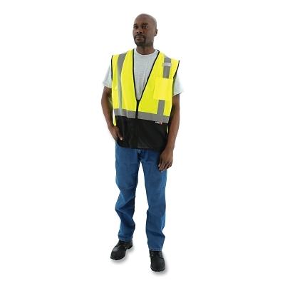 Mesh Vest Hivis Ylw Blkbtm Cls 2 M MPN:75-3213/M