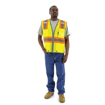 High Visibility Vest With Two-Tone Dot Striping MPN:75-3226/L