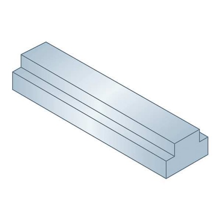 Step Key Stock 2, 3/16 in Top W, 3/32 in Top Step H, 1/4 in Bottom W, 3/32 in Lower Step H MPN:SKO02-2