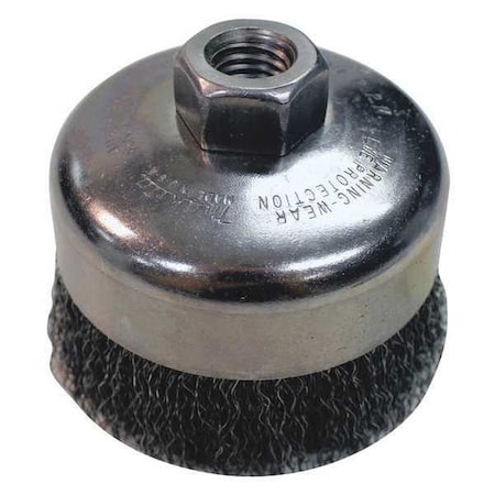 Cup Brush, Crimped Wire, 1/64