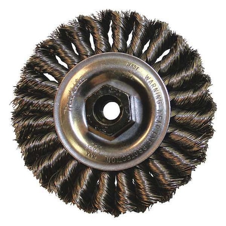 Wire Wheel Brush, Twisted, Arbor Hole MPN:A-98669