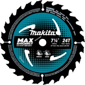 Makita® Carbide-Tipped Max Effcy Ultra-Thin Kerf Circular Saw Blade 7-1/4