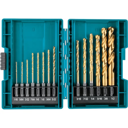 Impact GOLD 14 Pc. Titanium Drill Bit Se MPN:B-65399