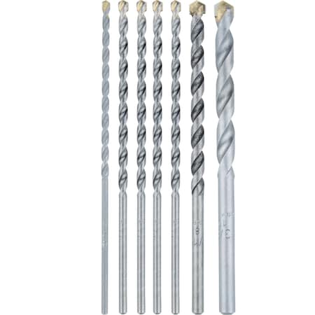 Carbide Tipped Percussion Masonry Ha, 7pc MPN:E-10659