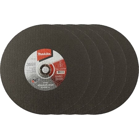 Abrasive Cut-Off Wheel, Type 1, 14 in Dia, 5/32 in Thick, 1 in Arbor Hole Size, Aluminum Oxide MPN:E-12809-5