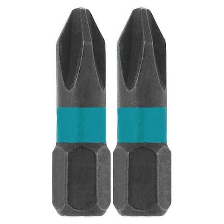 ImpactX No 2 Phillips 1 in Insert Bit, 2/pk MPN:A-96469