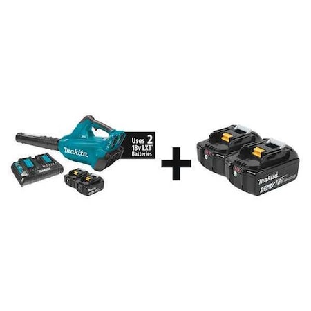 LXT® 36 V Battery Powered Leaf Blower Kit, 473 cfm, 120 mph, Battery Included, 61 dB(A) MPN:XBU02PT + BL1850B-2