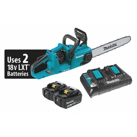 16 in L Cordless Battery-Powered Chainsaw Kit, 18 V, 5.0Ah, Battery Included MPN:XCU04PT