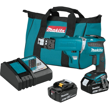 18V LXT BL 4, 000 RPM Drywall Screwdriver Kit, Autofeed Mag (5.0Ah) MPN:XSF03TX2