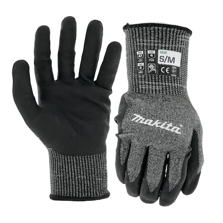 Gloves, Cut Level 7, Nitrile, Small/Med, Cut Level A7, Dipped, Nitrile, Small/Medium MPN:T-04139