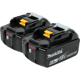 Makita® BL1860B-2 18V Li-Ion LXT Battery 6Ah Extended Capacity 2Pk BL1860B-2