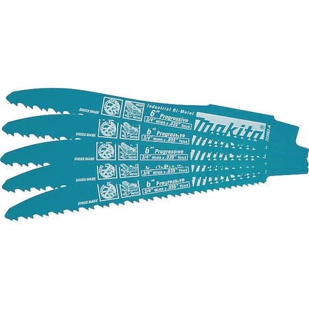 6 in Reciprocating Saw Blade, MAKITA, 1 PK MPN:723083-A-5