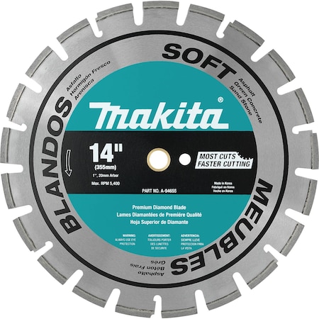 Diamond Blade, Soft Material, Segment, 14