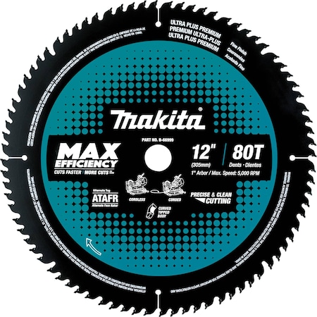 Carbide-Tipped Max Efficiency Miter Saw Blade 80T 12