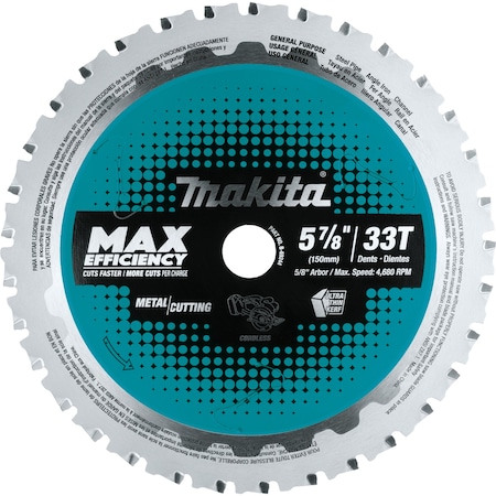 Saw Blade, 5 7/8in, 33T, TCT, Max Efficiency MPN:B-69244