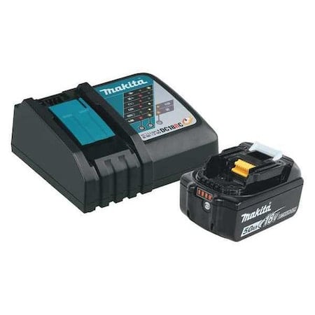 Battery and Charger Kit, 5 Ah, Li-Ion MPN:BL1850BDC1