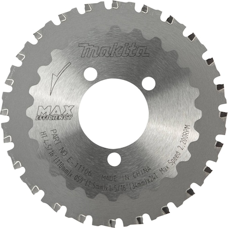 Circular Saw Blade, 2, 200 RPM, 24 Teeth MPN:E-11106