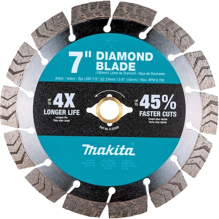 Diamond Blade, Segmented Turbo, 7 in MPN:E-23335