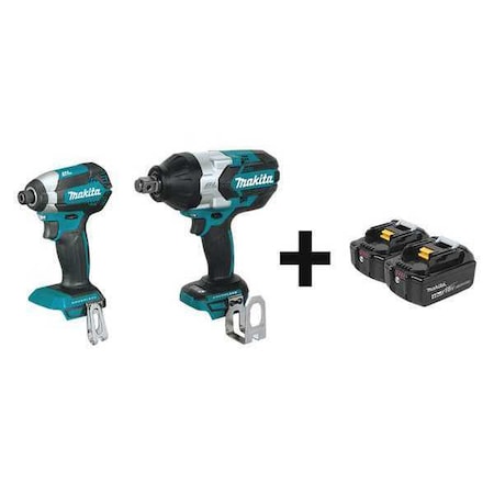 Cordless Combo Kit, 18.0 V, 2 Tools, 2 Batt MPN:XDT13Z, XWT07Z + BL1840B-2