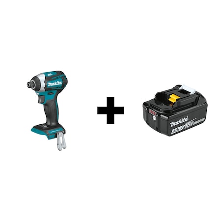Impact Driver, 18V, w/Battery MPN:XDT14Z + BL1840B