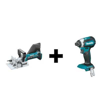 Plate Biscuit Joiner, w/Impact Driver MPN:XJP03Z + XDT13Z