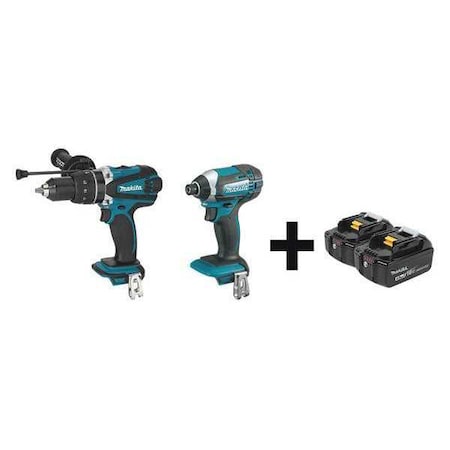 Cordless Combo Kit, 18.0 V, 2 Tools, 2 Batt MPN:XPH03Z, XDT11Z + BL1840B-2