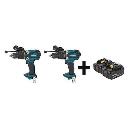 Cordless Hammer Drill/Driver Kit, 4.0Ah MPN:XPH03Z, XPH03Z + BL1840B-2