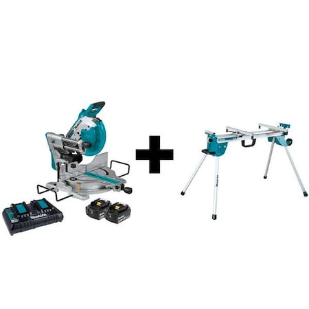 Cordless Miter Saw Kit, 10 in Blade Dia., Max Blade Speed: 4, 400 RPM 5/8 in Arbor Size MPN:XSL06PT/WST06