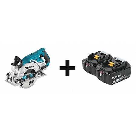Cordless Circ Saw Kit, 7-1/4 in Blade Dia MPN:XSR01PT + BL1850B-2