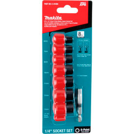 Makita® Impact XPS™ Impact Socket Set w/ Std Socket Adapter 8 Pc 1/4