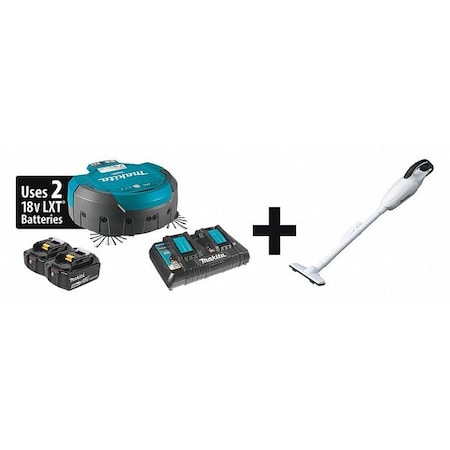 Robotic Vacuum Cleaner, 18V, 0.66 gal Tank MPN:DRC200PT + XLC02ZW