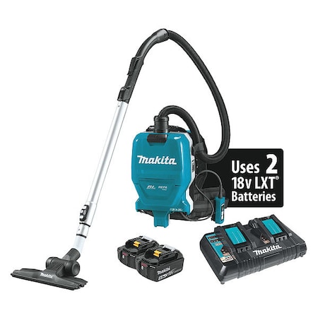 36V (18V X2) LXT Brushless .5Gal HEPA Backpack Dry Vacuum Kit (5.0Ah) MPN:XCV09PT