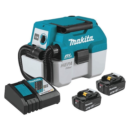 18V LXT Brushless 2.0Gal HEPA Wet/Dry Canister Vacuum Kit (5.0Ah) MPN:XCV11T