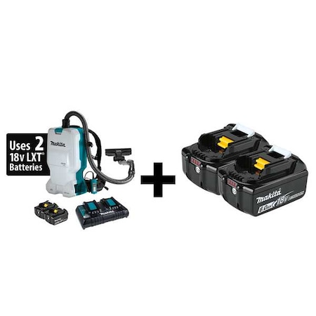 Backpack Vacuum Kit, HEPA, Disposable Bag MPN:XCV17PG/BL1860B-2