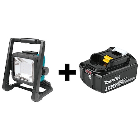 Work Light Kit, LED, 750 lm, (1) 5.0 Ah MPN:DML805 + BL1850B