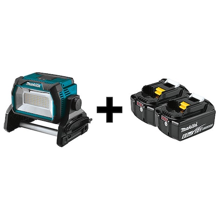 WorkLightKit, LED, 10, 000lm, (2)6.0Ah MPN:DML809 + BL1860B-2