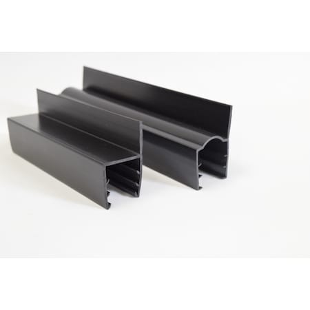 Restroom Stall Privacy Seal, Black, 58 in L, PK 2 MPN:PROF2637MB