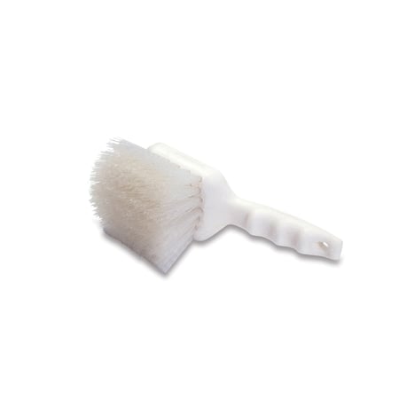 Scrub Brush, Utility, White, Plastic, 9.5 in L Overall, 6 PK MPN:1199