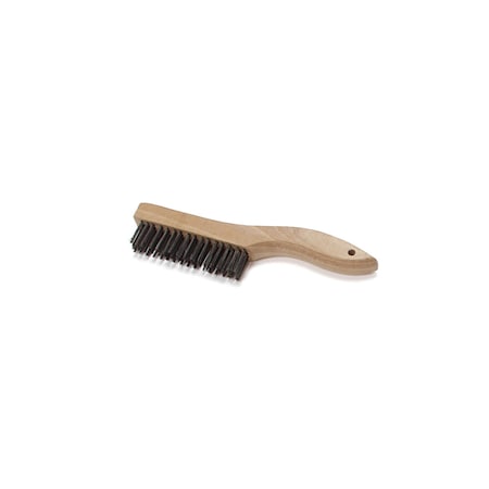Wire Brush, Shoe Handle, 10 in L, Wood, PK12, Wood, 12 PK MPN:373804