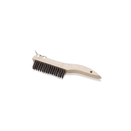 Wire Brush, Shoe Handle w Scraper, 1, PK12, 12 PK MPN:383804