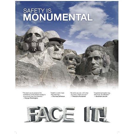 Safety Poster, Safety is Monumental, Paper, 16 in W, 12 in H MPN:31P-013-E2