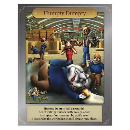Safety Poster, Humpty Dumpty - Fall Protection, Paper, 27 in W, 21 in H MPN:31P-202-01