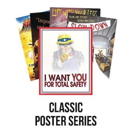 Safety Poster, Classic Safety, Paper, 16 in W, 12 in H MPN:31P-PKG-02