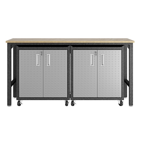 Fortress 1.0 Mobile Garage Cabinet, Gray, Steel MPN:14GMC